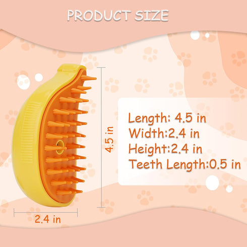 Cat Steam Brush,Cat Steam Brush for Grooming,3 in 1 Steamy Cat Brush,Spraying Steam Pet SPA Brush,Rechargeable Silicone Pet Comb for Cats & Dogs...