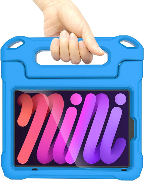 Kids Case for iPad Mini 6 Generation 8.3" 2021 Release, with Built-in Screen Protector, Shockproof Lightweight Handle Stand Kids Case for iPad Min...