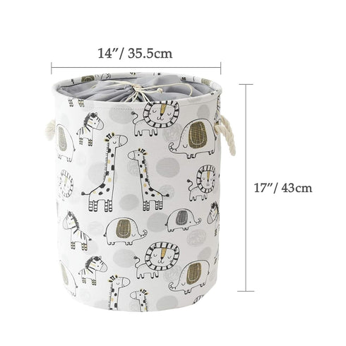INough Baby Hamper Kids Laundry Basket Nursery Hamper Stuff animal Organizer,Toy Baskets Corner Stuffed Animal Storage Basket Kids Storage Basket ...