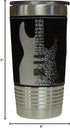 Leather-Wrapped Electric Guitar Tumbler – Stainless Insulated Travel Mug – Gift for Rock Musicians & Music Fans...