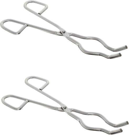Set of 2 (Two) 8 Inches Crucible Tongs Stainless Steel Professional Grade Crucible SS Casting Tool Lab Tongs...