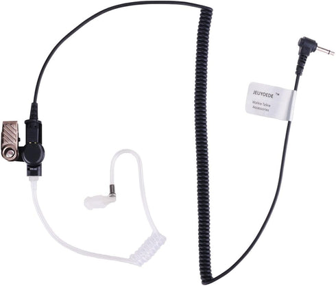 3.5mm Acoustic Tube Earpiece Listen only Headset Law Enforcement Surveillance Kit for Radio or Walkie Talkie Mic...