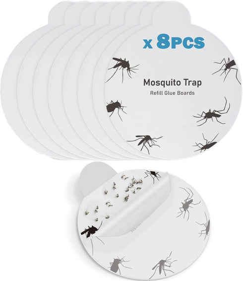 8Pcs Refill Glue Boards 4.3" Sticky Glue Pads Compatible with Katchy, Fenun and Other Models Indoor Mosquito Insect Trap, Bug Catcher Replacement ...