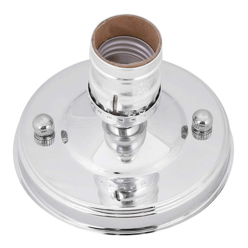 E26/E27 Ceiling/Wall Light Base Holder, Converter Adapter Light Pendant Bulb Lamp Screw Socket for Home Improvement(Silver)...