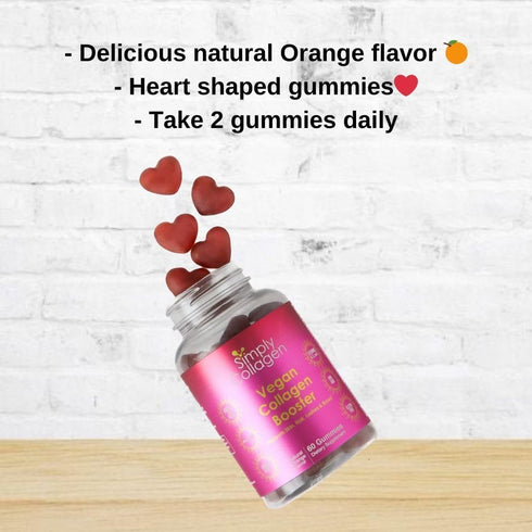 Simply Collagen® Vegan Collagen Booster Gummies for Women & Men - Promotes Youthful & Beautiful Skin, Hair, Nails & Lashes - Key Amino Acids & Ant...