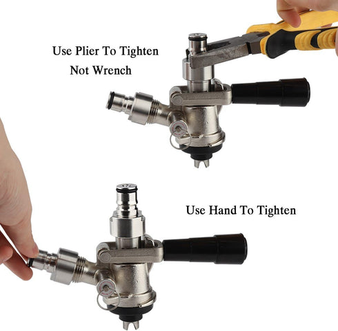 FERRODAY Ball Lock Keg Coupler Adapters for Sankey to Ball Lock Quick Disconnect Conversion Kit Fits A D S G Type Keg Coupler FPT 5/8 Thread Stain...