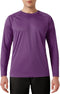 Men's UPF 50+ Rash Guard Swim Shirt Long Sleeve Moisture Wicking Quick Dry Lightweight Wrinkle-resistant Fishing Running, Berry Conserve, Small...