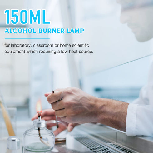 Dental Alcohol Lamp Glass - Alcohol lab Burner Portable Chemistry Heating Equipment for Dental Science Experiments Household and Camping Come with...