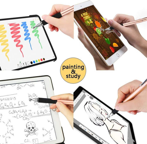 Mixoo Capacitive Stylus Pen, Disc & Fiber Tip 2 in 1 Series, High Sensitivity and Precision, Universal for ipad, iPhone, Tablets and Other Touch S...