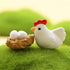 12Pcs Miniature Hen Chicken Family Egg Statue Figurine Garden Decor Ornaments Outdoor Statues Garden Sculptures and Statues...
