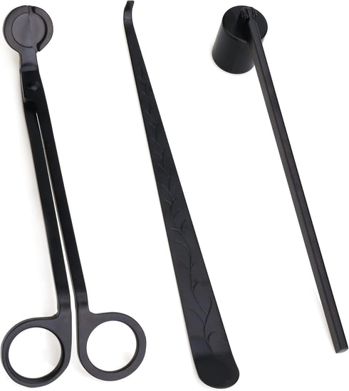 3 in 1 Candle Accessory Set,Candle Care Kit,Candle Wick Trimmer,Wick Dipper with Gift Packaging(Black)...