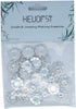 24 Pack 16MM Sparkle Clear Rhinestone Buttons Flatback Metal Embellishments Glass Crystal Bulk for Craft DIY Wedding Bouquets Decoration,Silver Pl...