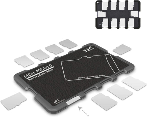 10 Slots Micro SD Card Case Holder Storage Organizer, Ultra Slim Credit Card Size Lightweight Portable TF MSD Memory Card Storage...