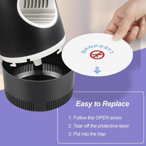 (12-Pack) Fruit Fly Trap Sticky Refillable Glue Boards, 4.13" Fits most Models Indoor Insect Trap,Gnat Killer,Bug Catcher...