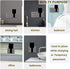 4PC Wall Mount Cell Phone Charging Holder, Black Adhesive Mobile Phone Wall Stand for Charger, Phone Holders for Shower Bed Wall......