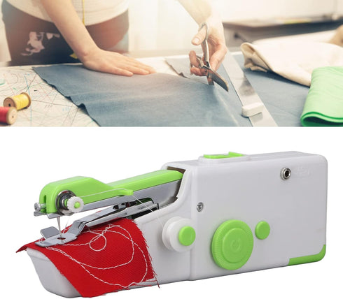Diydeg Handheld Sewing Machine, Mini Portable Electric Sewing Machine, Ergonomic Battery Powered Portable Mending Machine Quick Stitch Tool for DI...