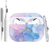 Protective Hard Case with Cleaner Kit Cover Skin Portable Shockproof Women Girls with Keychain for Apple Airpods Pro 2nd Charging Case - Watercolo...