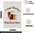 PXTIDY Funny Drinking Garden Flag Group Therapy Practiced Here Drinking House Yard Flag Beer Outdoor Decoration Flag Group Therapy Home Decor...