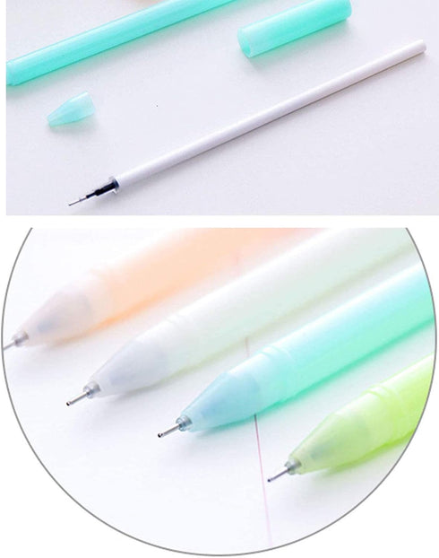 Yansanido Fluent Writting Pen, 12 Pcs 0.38 mm Black Ink Fruits Shape Rolling Ball Cute Gel Ink Pen for Student and School Office Supplies (Fruits)...