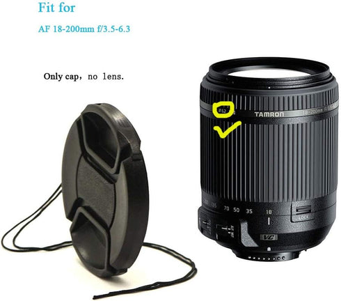62mm Snap-On Lens Cap for Nikon Nikkor Z 50-250mm/85mm F1.8D/105mm F2.8G 60mm F2.8 Lens for Z50, for Sony RX10 CX900E AX100E E18-200LE II E10-8 Le...