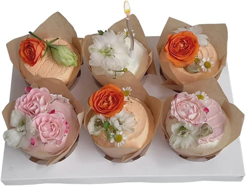 200 PCS Tulip Cupcake Liner Baking Cups Paper Cupcake and Muffin Baking Cups for Baby Showers,Weddings, Birthdays, Colourful and Natural (Ten Colo...