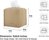 Tissue Box Cover 5X5X5'' PU Leather Tissue Holder Square Tissue Cube Box Organizer for Bathroom Vanity Countertop, Car, Night Stands, Office, Home...