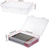 BTSKY Clear Plastic Storage Box with Flap Lid, Multipurpose Craft Organizers and Storage Box Art Supply Storage Organizer Plastic Sewing Box for B...
