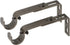 Ivilon Adjustable Brackets for Curtain Rods - for 7/8 or 1 Inch Rods. Set of 2 - Pewter...