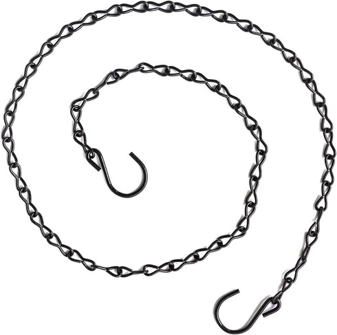 4Pcs Heavy Duty S Hook Steel Hanging Harness Chain for Hanging Poultry Drinker Feeder, Adjustable 40" Long, Tested Hold 30lb Weight...