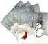 3dRose CST_18581_3 Cardinal and Snowman in Winter Ceramic Tile Coasters (Set of 4)...