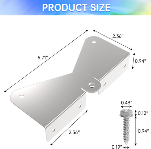 2 Pcs Gutter Extension Hinge, Gutter Downpipe Extension Hinge, Downspout Extension Flip-Up Hinge,Easy DIY Install on Any Size Rectangle or Square ...