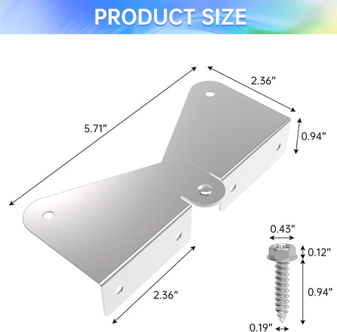 4 Pcs Gutter Extension Hinge, Gutter Downpipe Extension Hinge, Downspout Extension Flip-Up Hinge,Easy DIY Install on Any Size Rectangle or Square ...