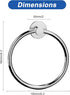 NearMoon Bath Towel Ring, Bathroom Hardware Accessories-Thicken Stainless Steel Hand Towel Holder for Bathroom, Modern Round Towel Hanger Wall Mou...