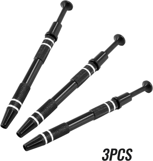 3PCS Stainless Steel 4-Claw Pick up Tool for Small Parts Pickup, Black 4 Prongs Grabber IC Chip Metal Catcher Grabber, Electronic Component Catche...