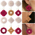 6 Pcs Chinese Style Polymer Clay Cutters,Retro Boho Flower Texture Polymer Clay Earrings Polymer Clay Molds Vintage Geometry Line Clay Earring Cut...