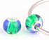 RUBYCA Mix Rainbow Gradient Murano Glass Bead European Charm Bracelet Spacer DIY Silver Color 100pcs...