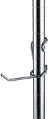 Shelf Pole Hooks | 5-Pack 4" All-Purpose Hooks | Chrome | Heavy-Duty Snap-On for 1" Metro, Wire, or Metal Shelving | Ideal for Garage, Kitchen & W...