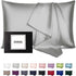 INSSL Silk Pillowcase for Women, Mulberry Silk Pillowcase for Hair and Skin and Stay Comfortable and Breathable During Sleep (Standard, Grey)...