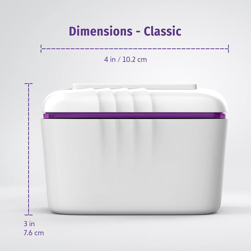 Dentures Cleaner Soaking Bath – Cleaning Container for Dental Appliances’ Solution (Classic)...