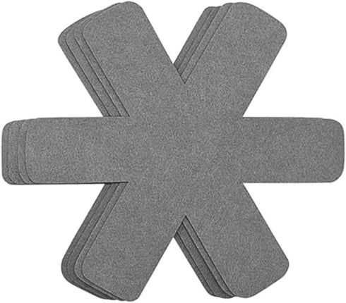 Pot and Pan Protectors, Set of 3 Grey Felt Pot and Pan Separators Pad Pot Dividers Anti-Slip Pad for Stacking and Protecting Cookware Avoid Scratc...