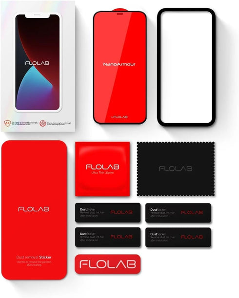FLOLAB NanoArmour for iPhone 12 Pro Max Ultra Clear Screen Protector the Best iPhone Tempered Glass - Durable, Smooth as Butter, Easy to Install, ...