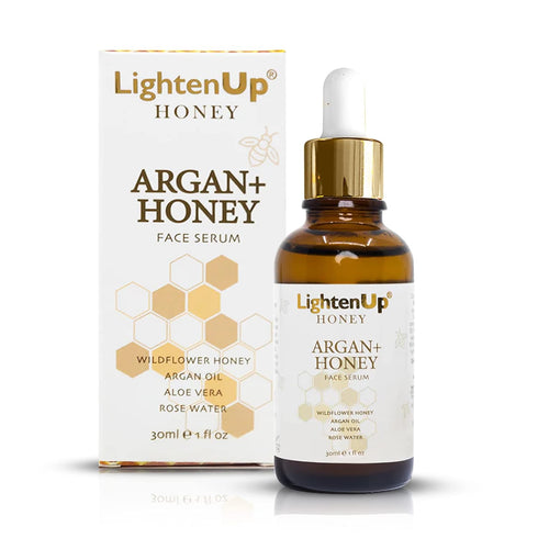 LightenUp Honey, Skin Brightening Serum – 1 fl oz / 30ml – Anti Aging Serum, Formulated to Fade Dark Spots, Skincare Serum – with Agran Oil, Aloe ...