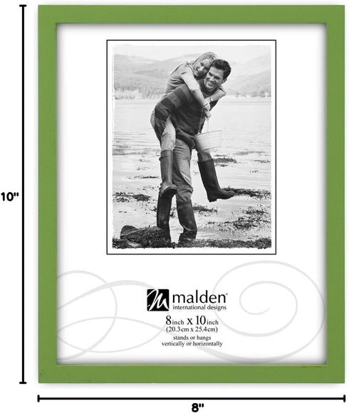 Malden International Designs Green Concept Wood Picture Frame, 8-Inch by 10-Inch...