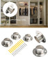 Stainless Steel Closet Rod Flange Holder for Diameter 1.5 inch (38mm) Steel Pipe, Pack of 2...
