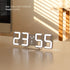 mooas 3D Pure Mini White LED Clock, Multi-Function LED Clock (Calendar, Alarm, Temperature) (8.5" White Table Alarm Clock)...