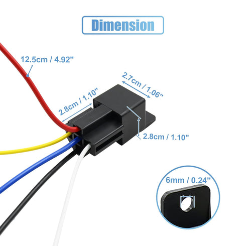 uxcell 3pcs JD-2912 5 Pin DC 48V 40A Universal Car Vehicle Motor Fuse Relay Switch Power with Harness...