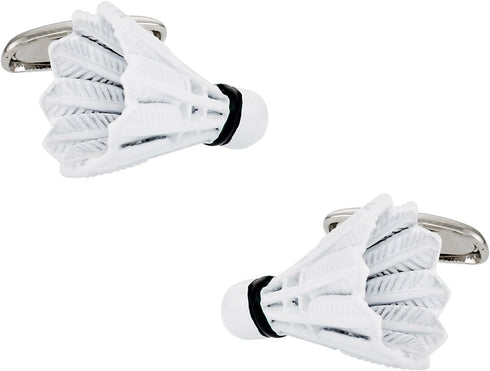 Badminton Shuttlecock Cufflinks with Presentation Gift Box Perfect for Travel...