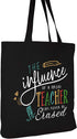 ELEGANTPARK Teacher Gifts for Women Teacher Bag for Appreciation Week Retirement Valentines Day Birthday Graduation Christmas Thank You Black Cott...