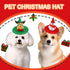 Santa Claus Dog Hat Deer Horn Dog Clothing Christmas Hat Cat Dog Hat Adjustable Christmas Tree Hat Elk Pet Hat Dog Head with Cute Little Dog Head ...