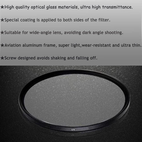 52mm HD UV Filter for D5300 D3500 D850 D7500 Camera w/AF-S DX 18-55mm f/3.5-5.6G Lens, Fire Rock UV Filter for Canon EOS 90D, Rebel T7 w/EF-M 55-2...